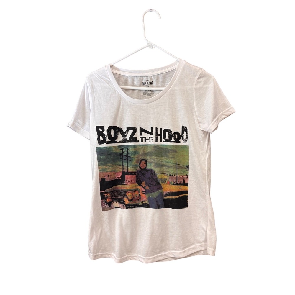 Philcos Boyz N The Hood Graphic T-Shirt White Ice Cube Doughboy Movie Tee Large